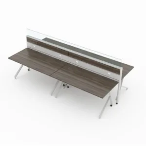 Evolve Power Beam Training Room Tables, Metal and Laminate with Glass Topped Wall Panels, Group Sessions and Workshops - EPB526
