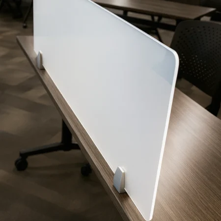 15″H Desktop Acrylic Germ Guard, 1/4″ Thick with Round Edges