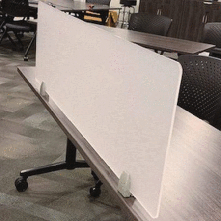 15″H Desktop Acrylic Germ Guard, 1/4″ Thick with Round Edges