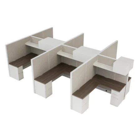 Compile 6-pack 66" H Office Cubicle System 6X6 with Storage