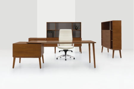 modern private office desk