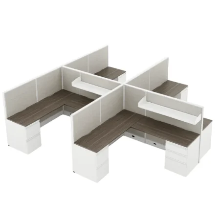 Office Cubicle Storage Compile 4-Pack 54" H Office Cubicle System 6X6 with Storage