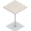 Product photo of Evolve's River table. It has a simple square pedestal base.