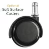 Chair caster for Offices To Go brand office chairs, using a white background. These are useful for soft flooring and carpets.