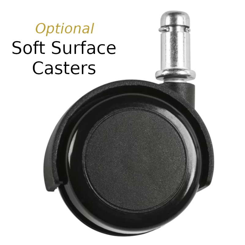Chair caster for Offices To Go brand office chairs, using a white background. These are useful for soft flooring and carpets.