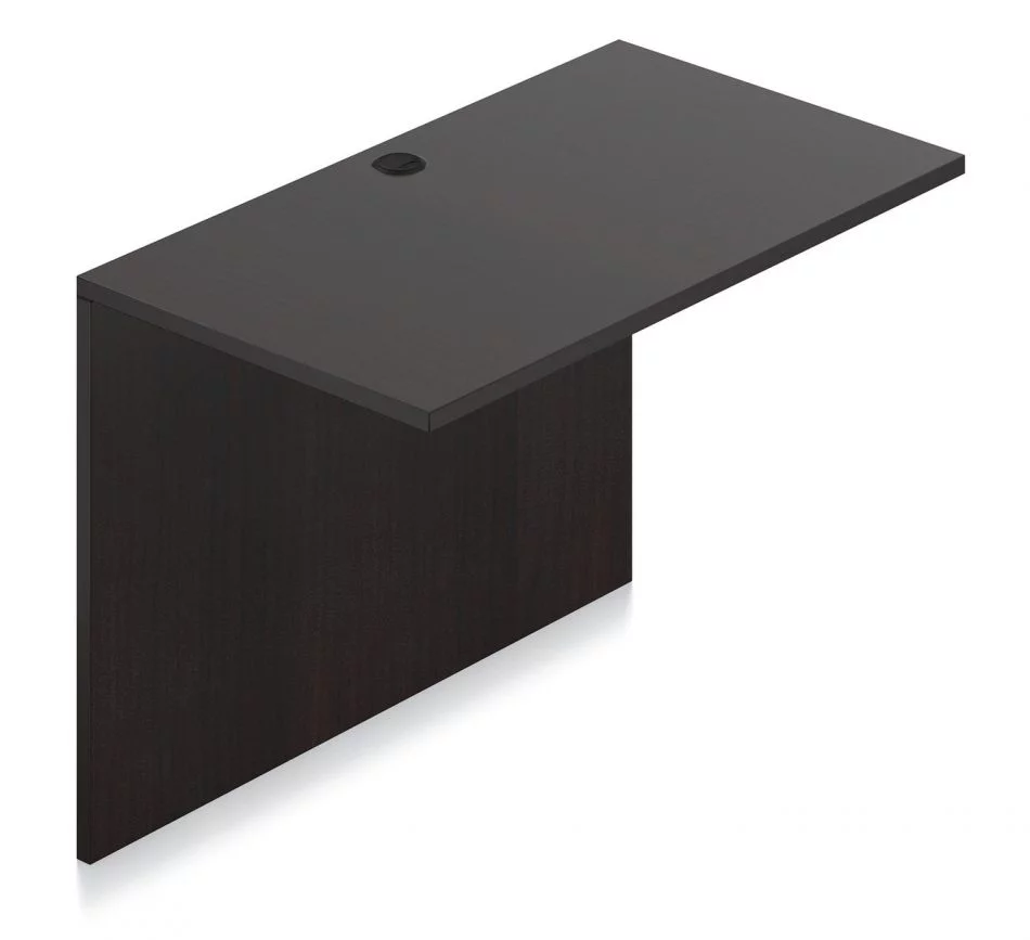 Offices-to-Go SL4224FB 42" Flush Bridge - American Espresso Finish Orthographic view of an Offices to Go 42 inch flush bridge module. It has an American Espresso laminate finish.