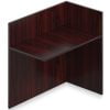 Orthographic view of an Offices to Go 42 inch reception return. It has an American Mahogany laminate finish.