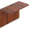 Orthographic view of an Offices to Go 48 inch flush bridge module. It has an American Dark Cherry laminate finish.