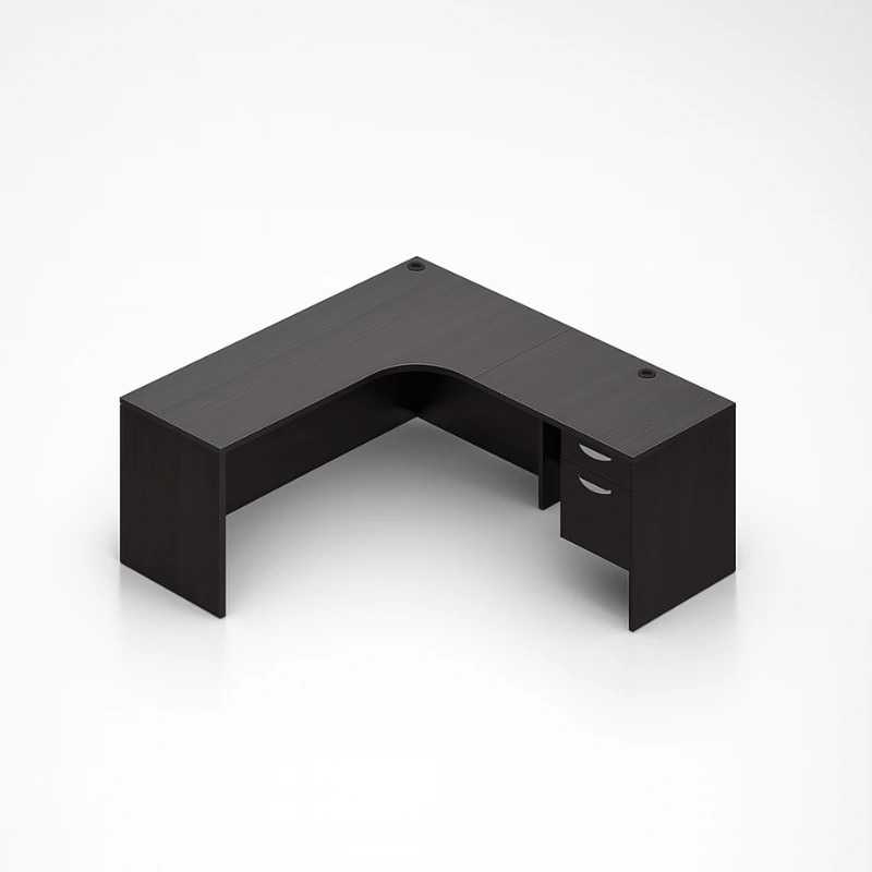 (Set) L-Shaped 71" Credenza With Left Corner Extension