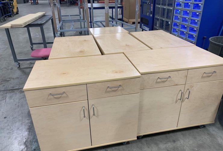 wood cabinets for the lab furniture
