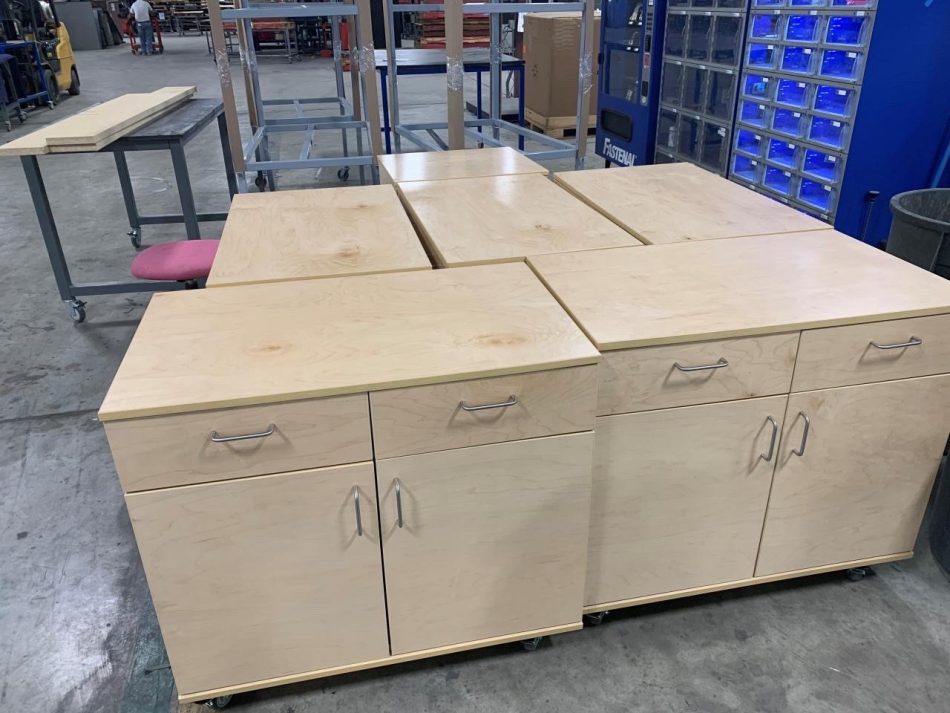 wood cabinets for the lab furniture