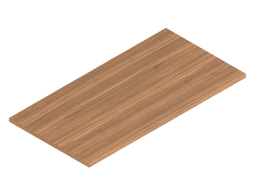 Orthographic view of the SL4824 Common Top surface for Offices-to-Go desking. It is shown here in an Autumn Walnut finish.