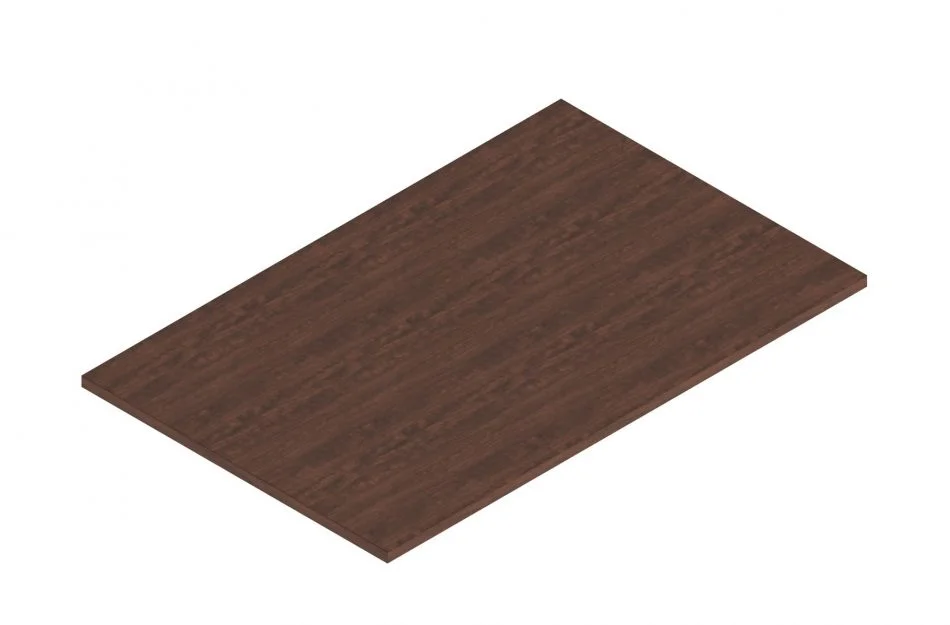 Orthographic view of the SL4830 Common Top surface for Offices-to-Go desking. It is shown here in an American Dark Cherry finish.