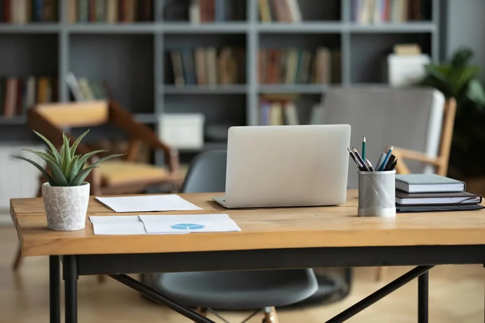 organized home office desk