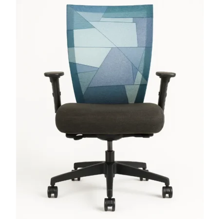 Run II High Back Black Frame Office Chair with Synchro Control