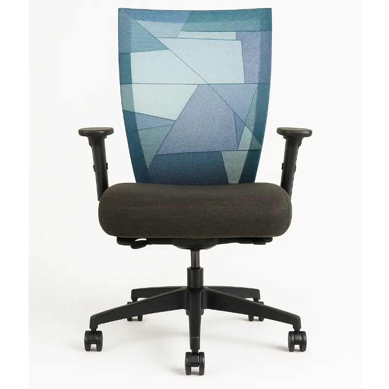 Run II High Back Black Frame Office Chair with Synchro Control