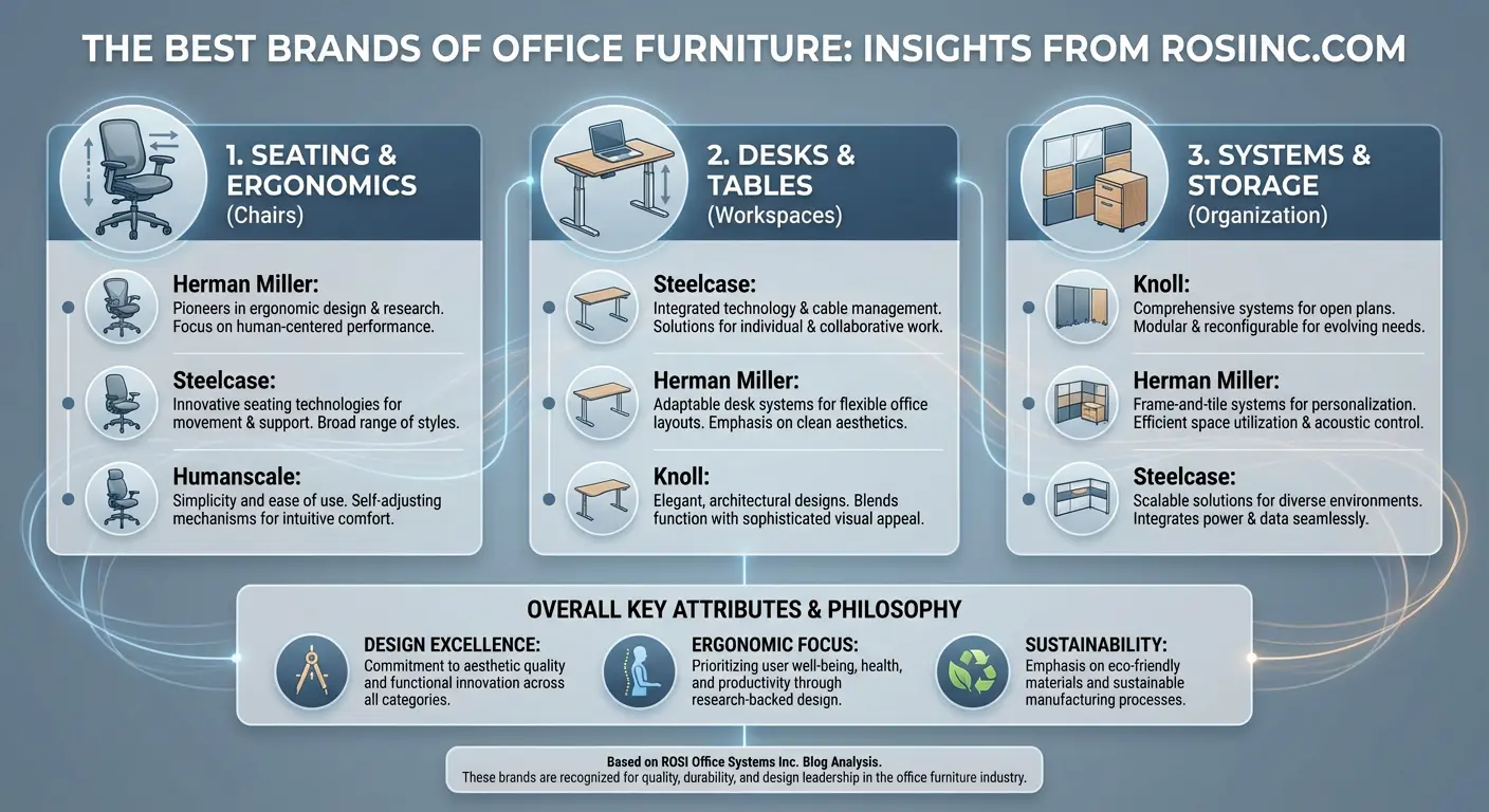 Office Furniture Brands Infographic