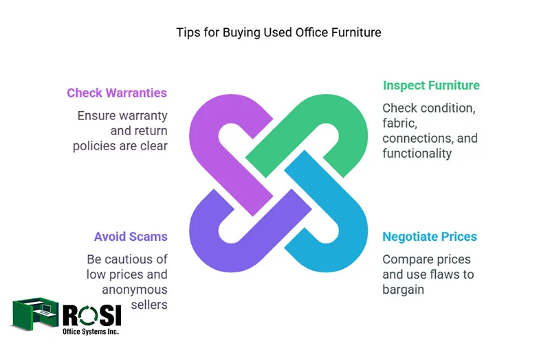 Tips for Buying Used Office Furniture Infographic