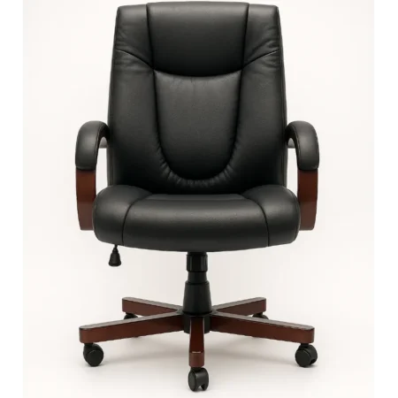 Luxhide Tilter w/ Wood Arms and Base OTG11300B