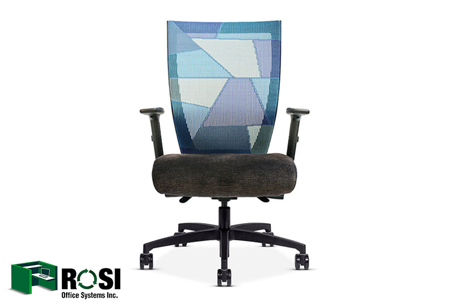 Run II High Back Black Frame Office Chair with Synchro Control