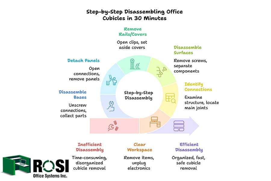 Step-by-Step Disassembling Office Cubicles in 30 Minutes