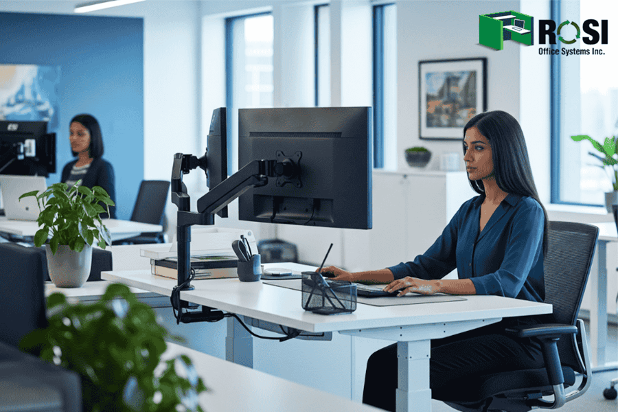 esi office furniture brand-monitor arms
