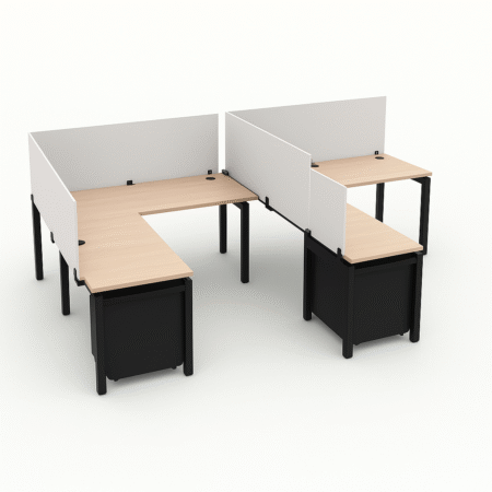 Blade Office Benching Workstation – B2460SBL2442-2 (2-Person)