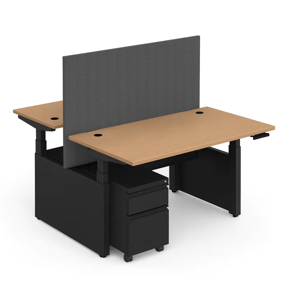Boost Pro Office Benching Workstation – BPRO2448-F2-F30 (2-Person Linear)