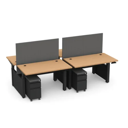 Boost Pro Office Benching Workstation – BPRO2448-F4-F30 (4-Person Linear)