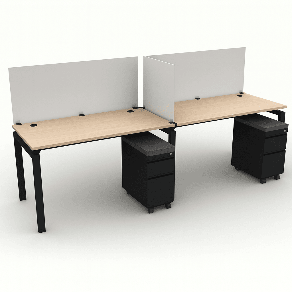 Double Blade Office Benching Workstation – B24SB48-2