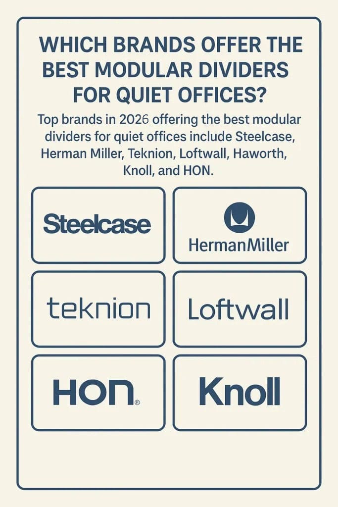 Which Brands Offer the Best Modular Dividers for Quiet Offices