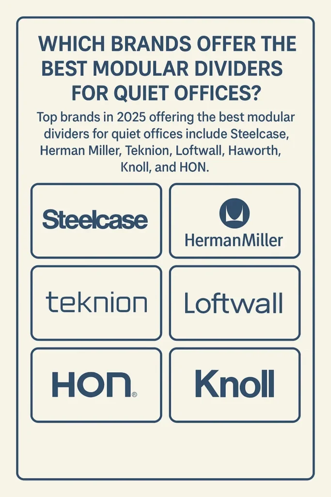 Top Modular Dividers for Quiet Offices