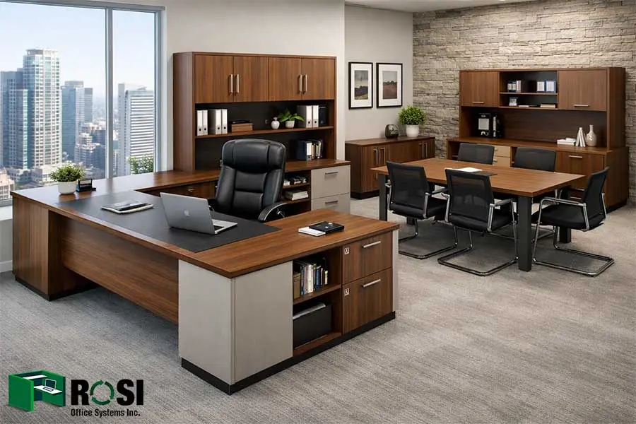 materials for corporate office furniture