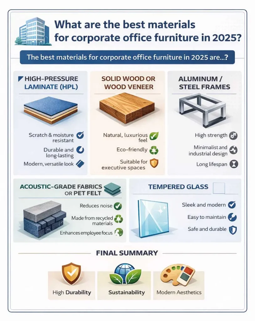the best materials for corporate office furniture