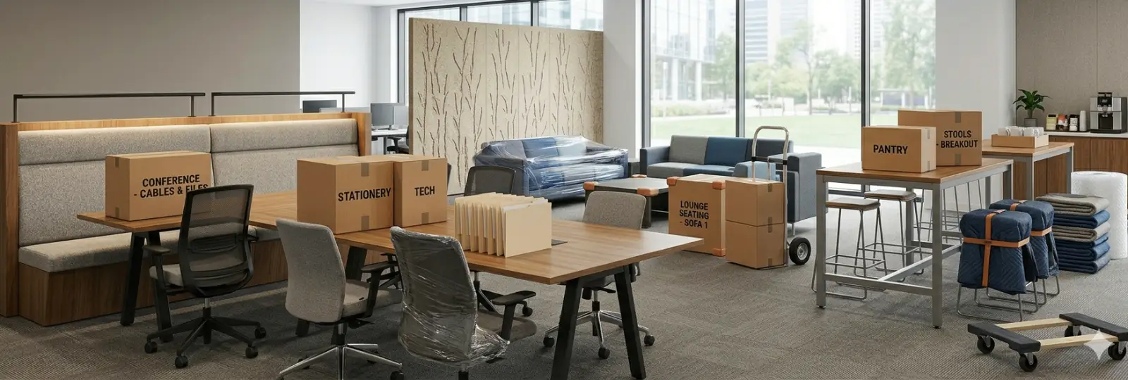 office furniture for moving offices in Houston