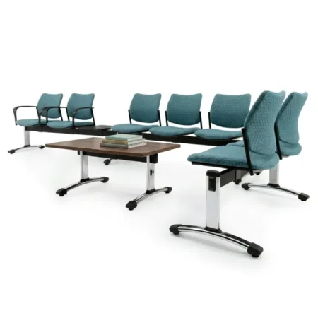 Sidero Tandem Beam Seating with Tables