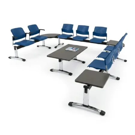 Sonic Tandem Beam Seating with Tables