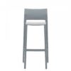 Armless Bar Stool, Upholstered Seat & Polymer Back (6755)