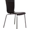black colored wood veneer breakroom chair