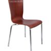 cherry colored wood veneer breakroom chair