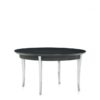 End Table, Polished Aluminum Legs, Wood Top (5487-W)