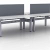KINEX 4-Pack Double Run Benching, created with height adjustment in 2 stages. Model KN006 is 60x30 inches, and placed on a white background.