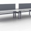 KINEX 4-Pack Single Run Benching, created with height adjustment in 2 stages. Model KN010 72x30 inches, and placed on a white background.