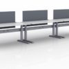 KINEX 3-Pack Single Run Benching, created with height adjustment in 2 stages. Model KN019 is 60x30 inches, and placed on a white background.
