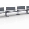 KINEX 4-Pack Single Run Benching, created with height adjustment in 2 stages. Model KN024 is 72x30 inches, and placed on a white background.