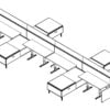 Technical drawing of EPB , configured in a double run for ___ people.