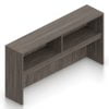 Orthographic view of an Offices to Go 71 inch overhead hutch. It has an Artisan Grey finish.